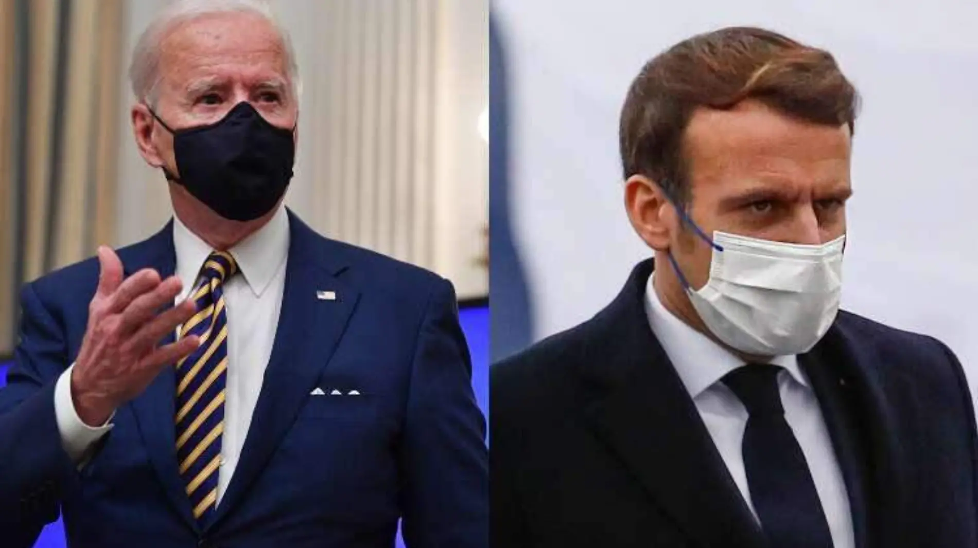 joe Biden y Macron